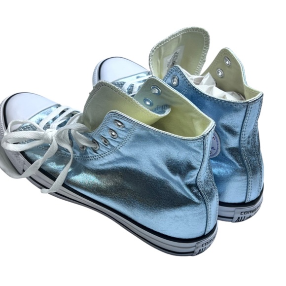 Converse All Star Unisex Silver High Top Tennis Shoes NWT main image 7